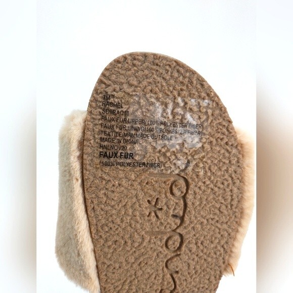 Splendid Women Slippers Faux fur Beige Color Size 7 - Picture 8 of 8